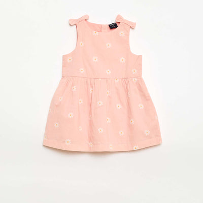 Sleeveless flared dress PINK