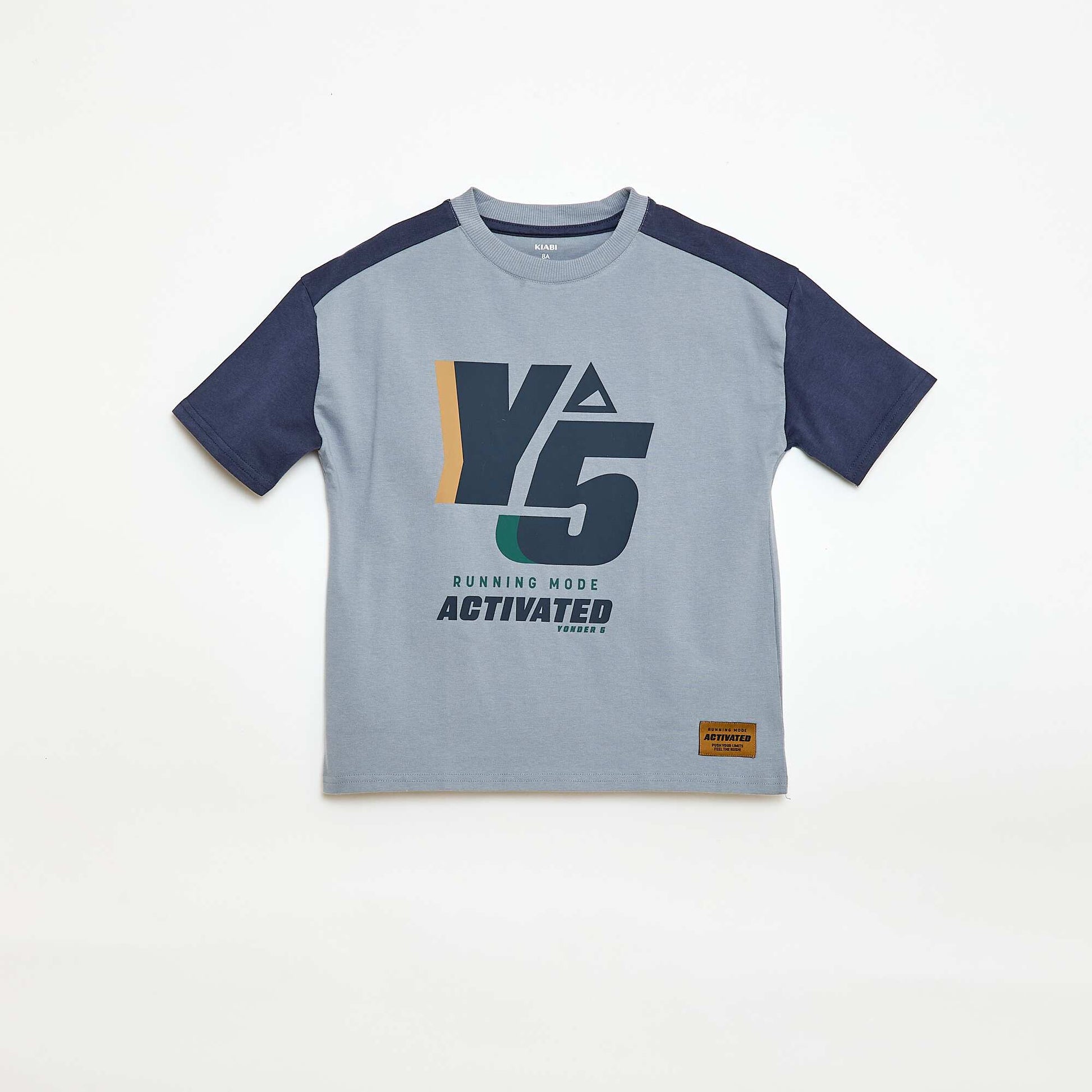 Oversized Color Block T-Shirt BLUE