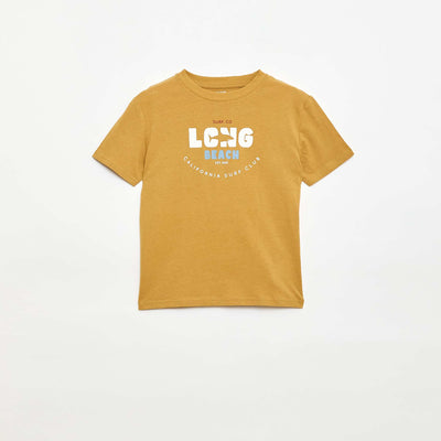 Printed Short-Sleeved T-Shirt YELLOW