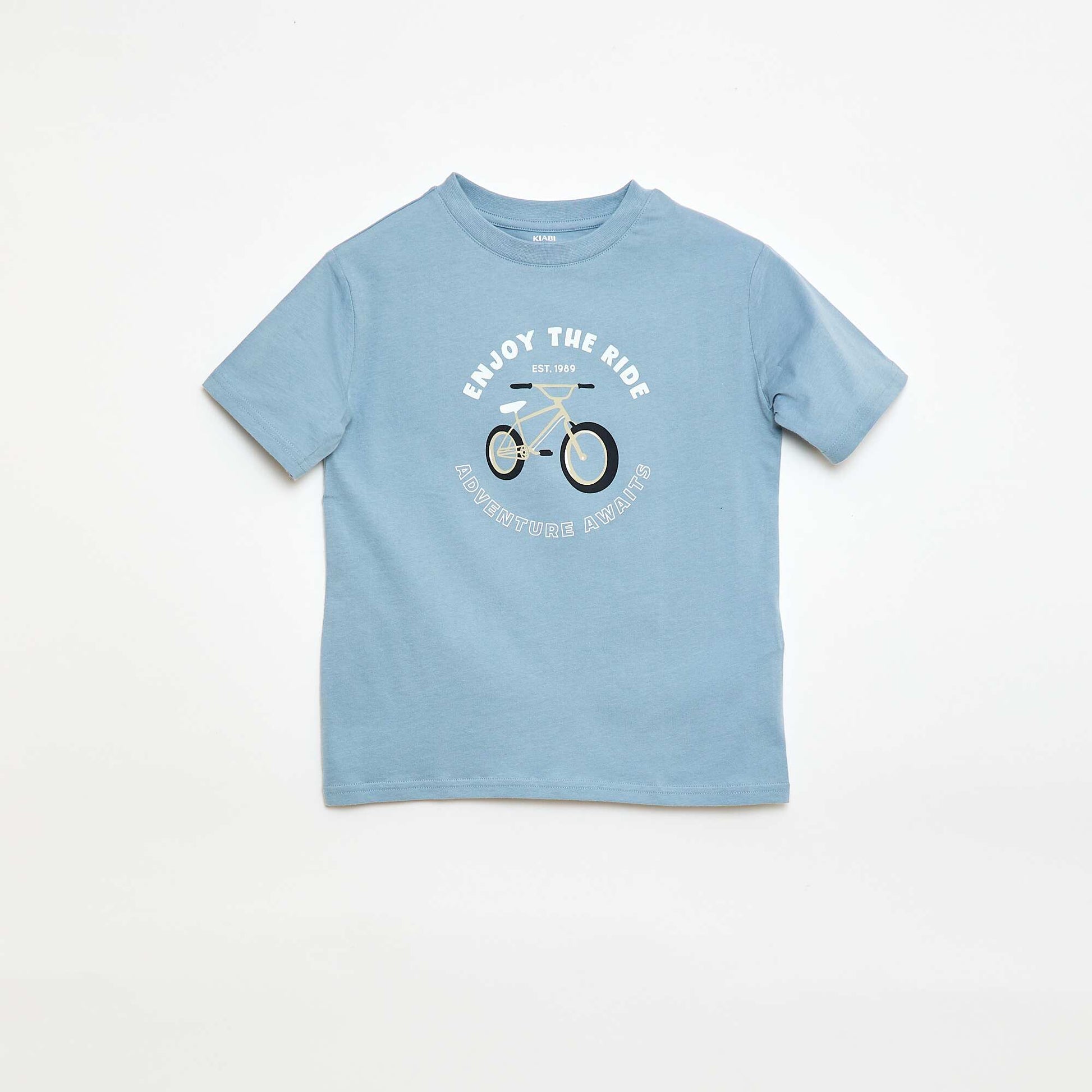 Printed Short-Sleeved T-Shirt BLUE