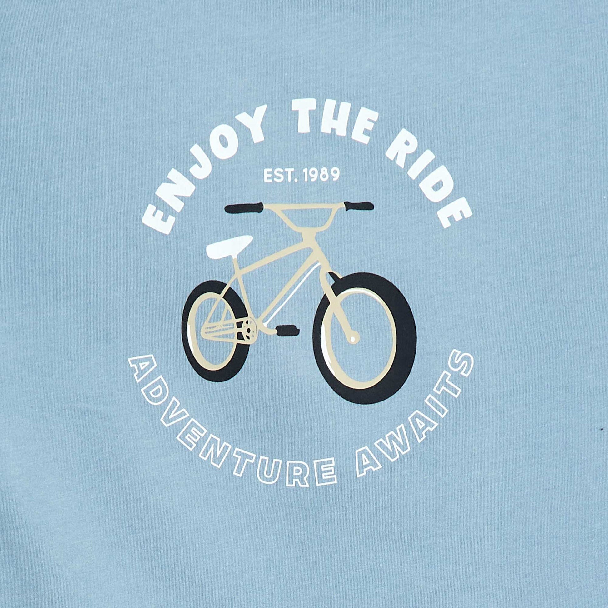 Printed Short-Sleeved T-Shirt BLUE