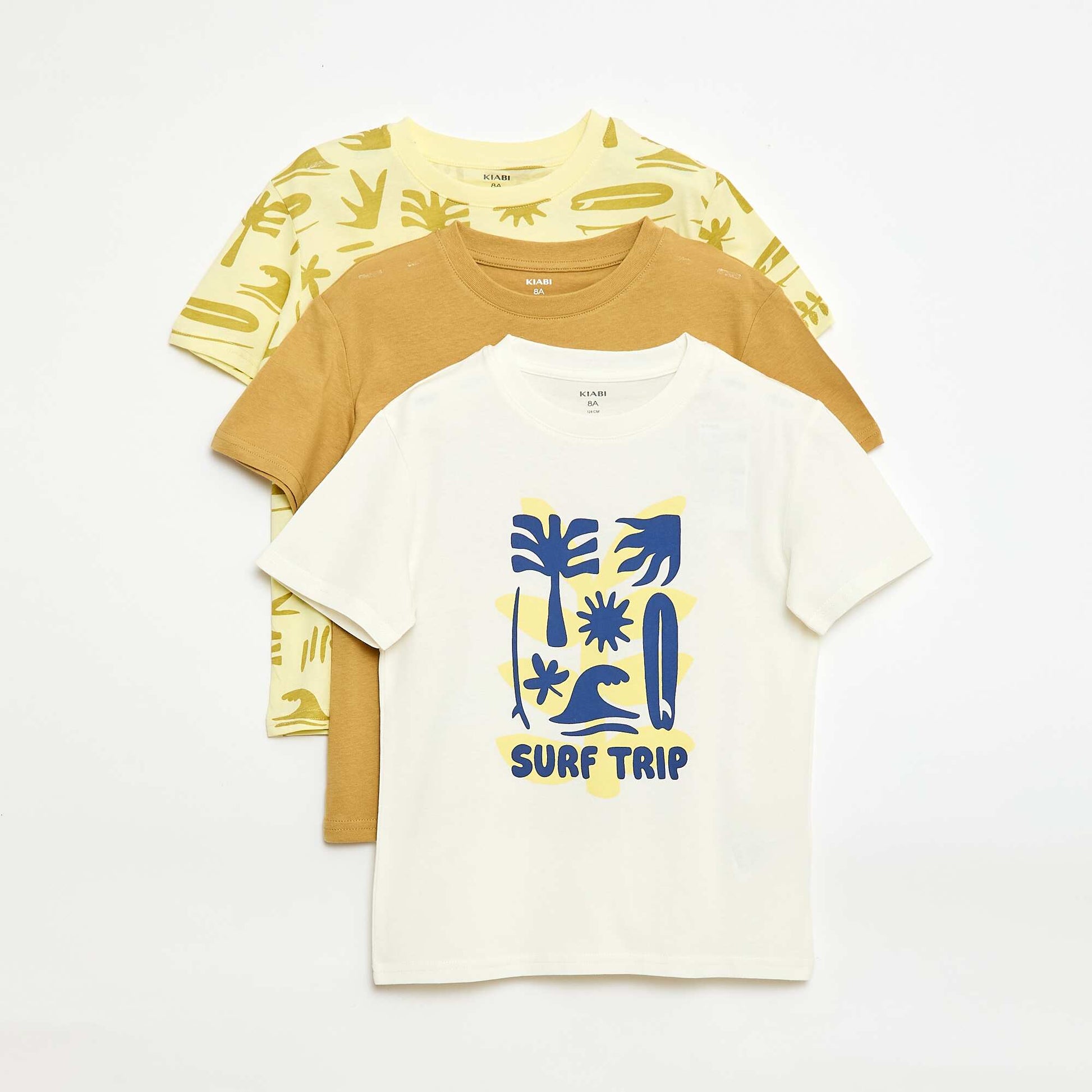 3-Pack Cotton T-Shirts YELLOW