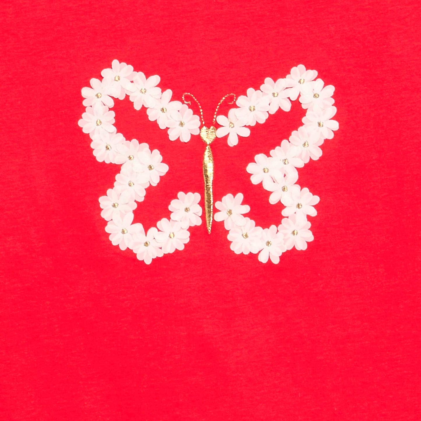 Short-sleeved T-shirt with design RED