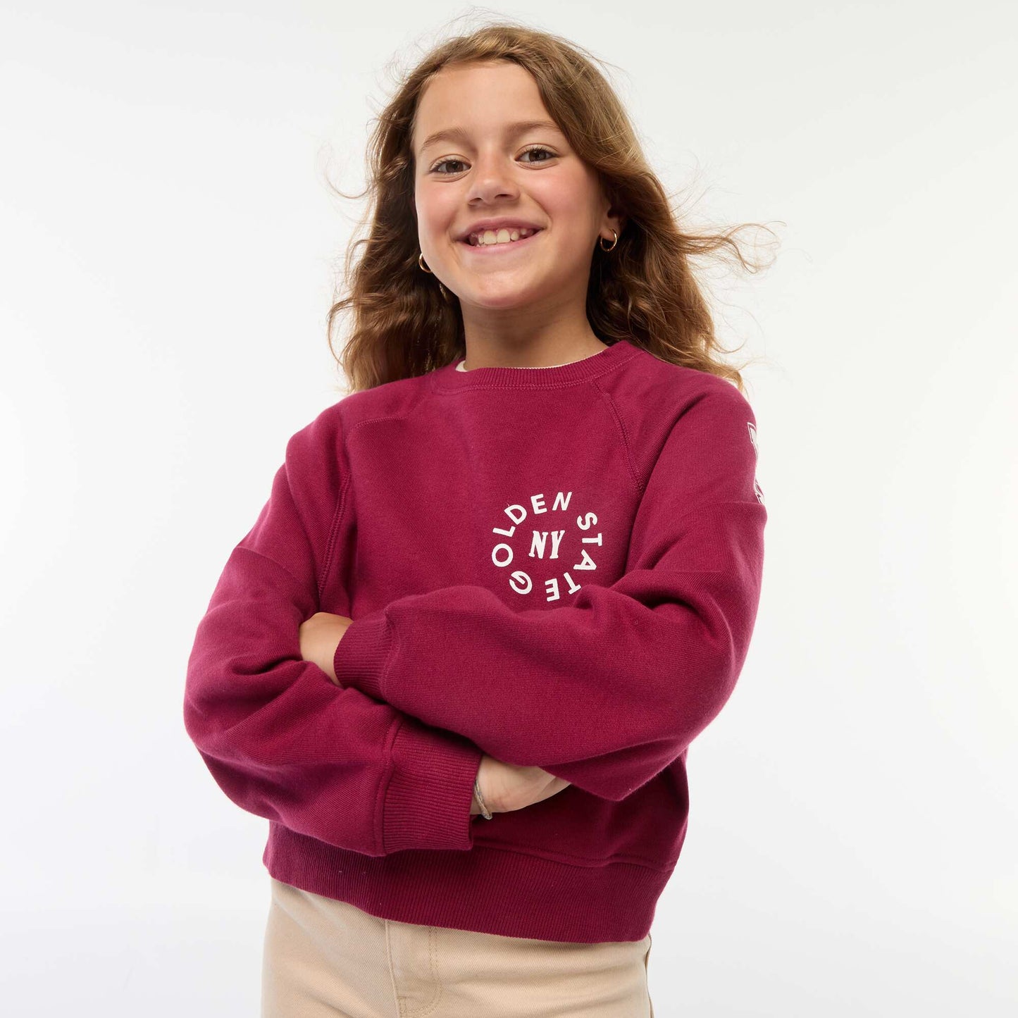Printed sweatshirt fabric sweater RED