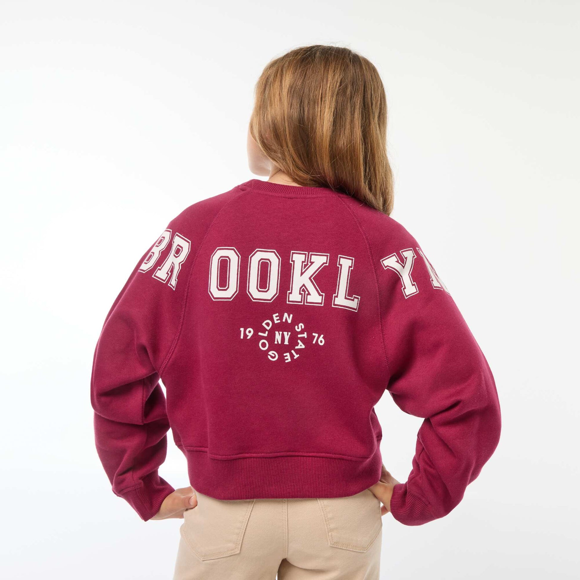 Printed sweatshirt fabric sweater RED