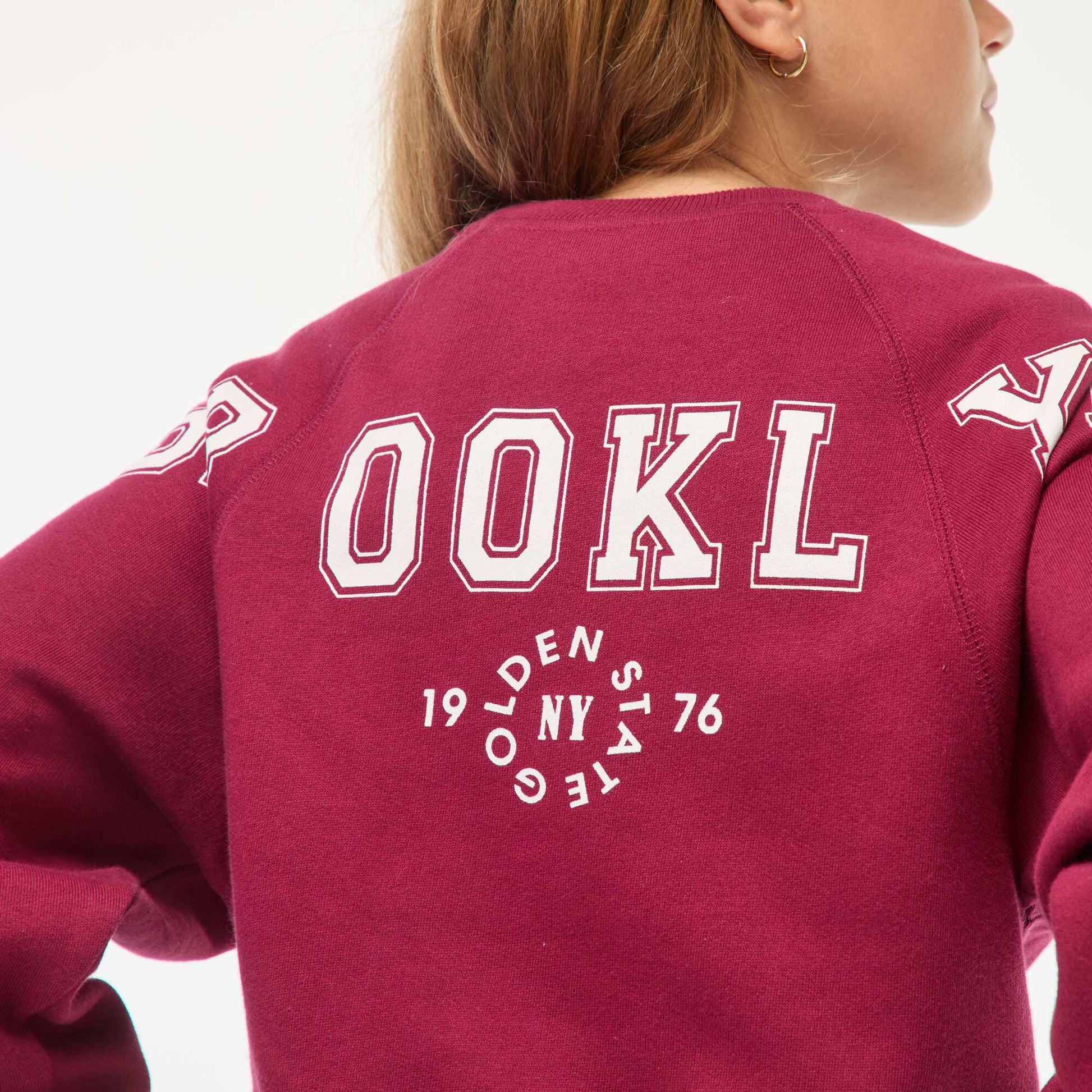 Printed sweatshirt fabric sweater RED