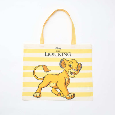 XL Fabric 'Simba' Tote Bag BEIGE