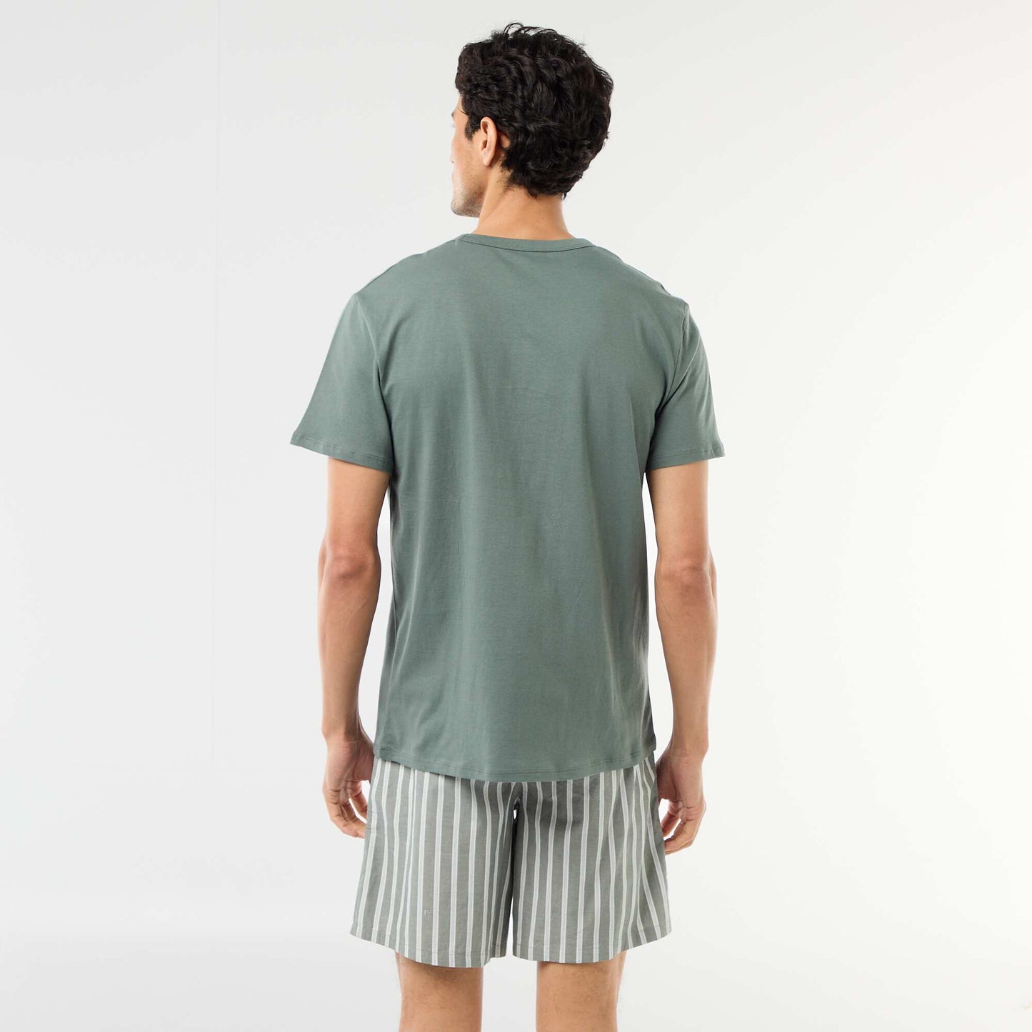 Short pajama set t-shirt + shorts - 2 pieces GREEN