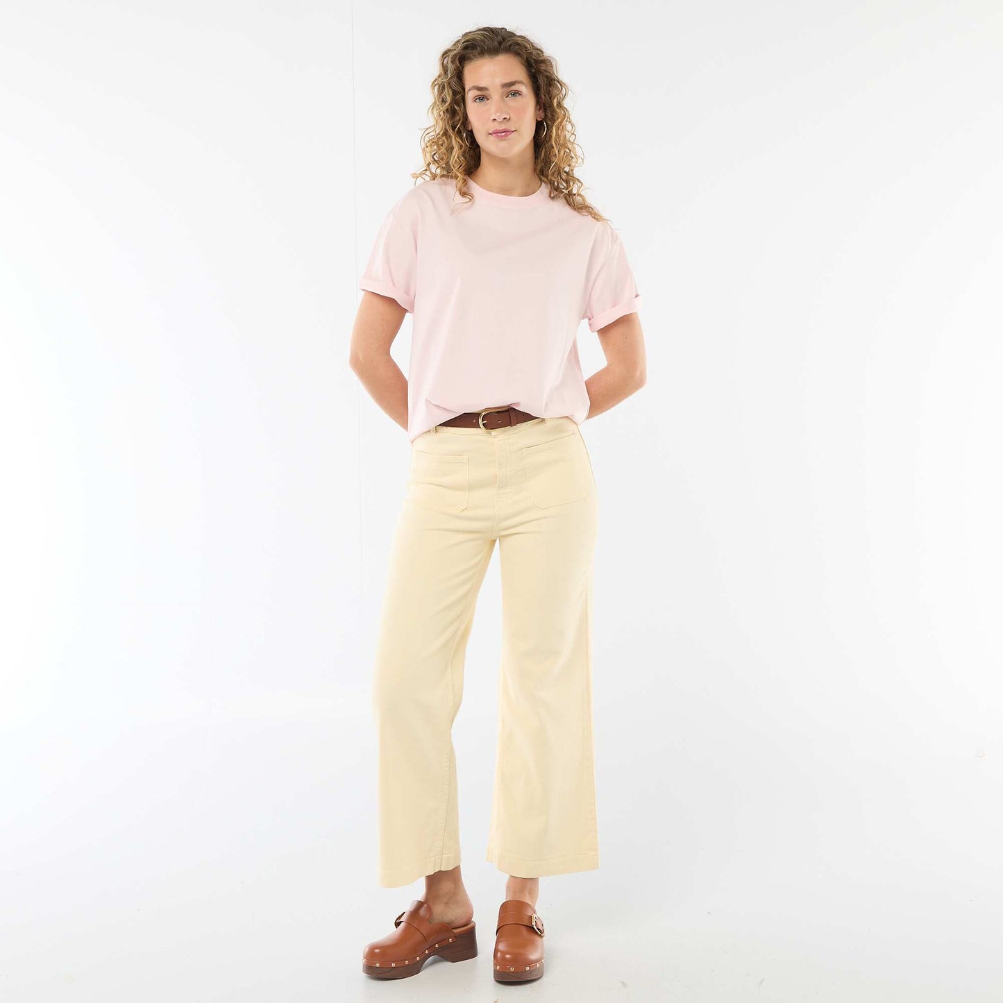 Colorful Wide Leg Pants YELLOW
