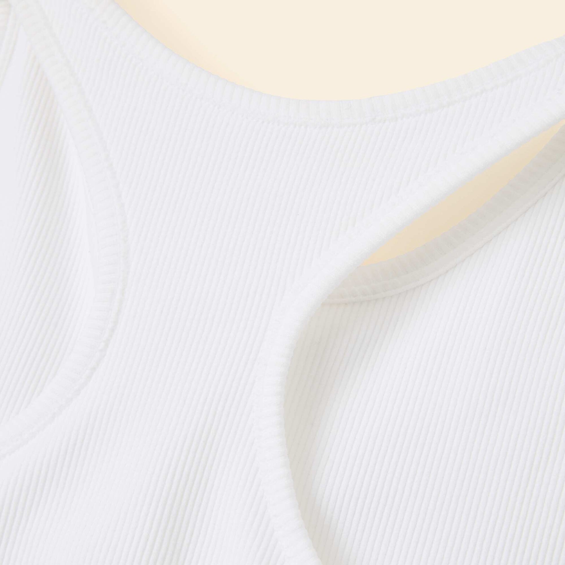 Sports Tank Top with Built-in Bra WHITE