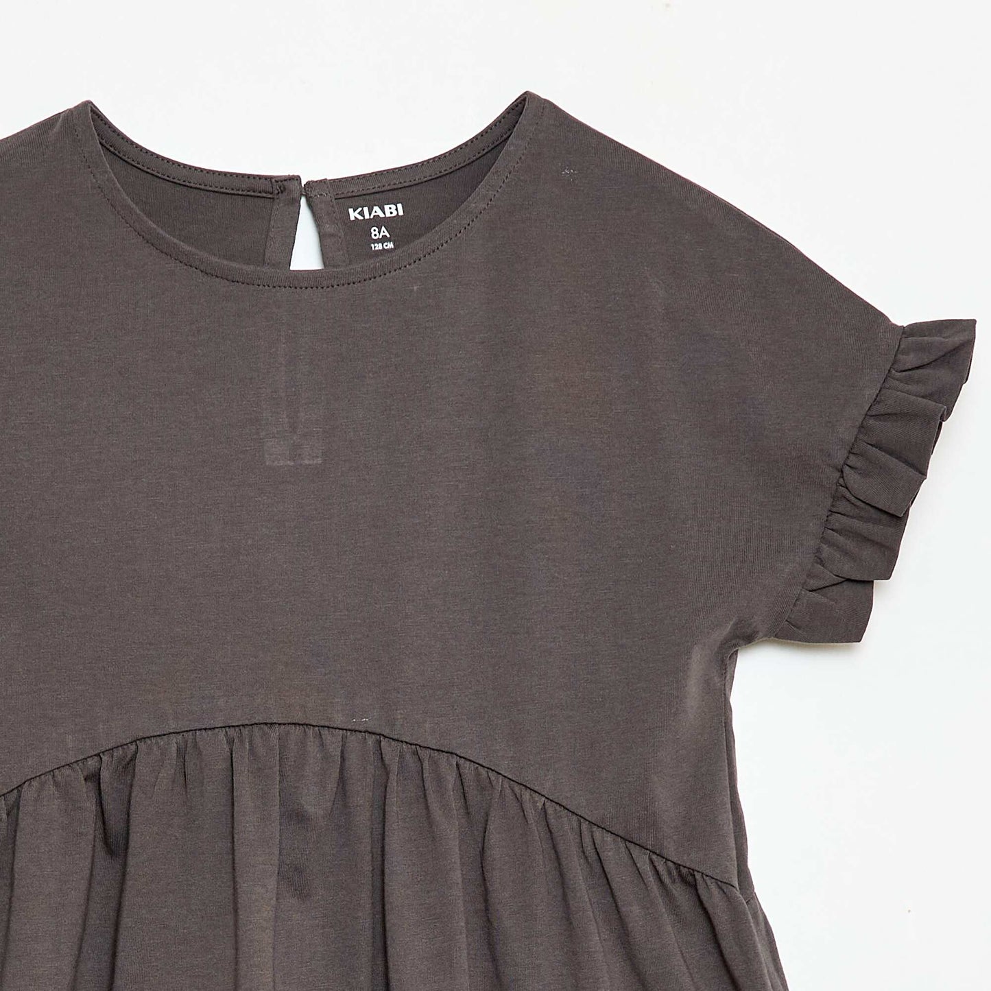 Leopard print T-shirt dress GREY