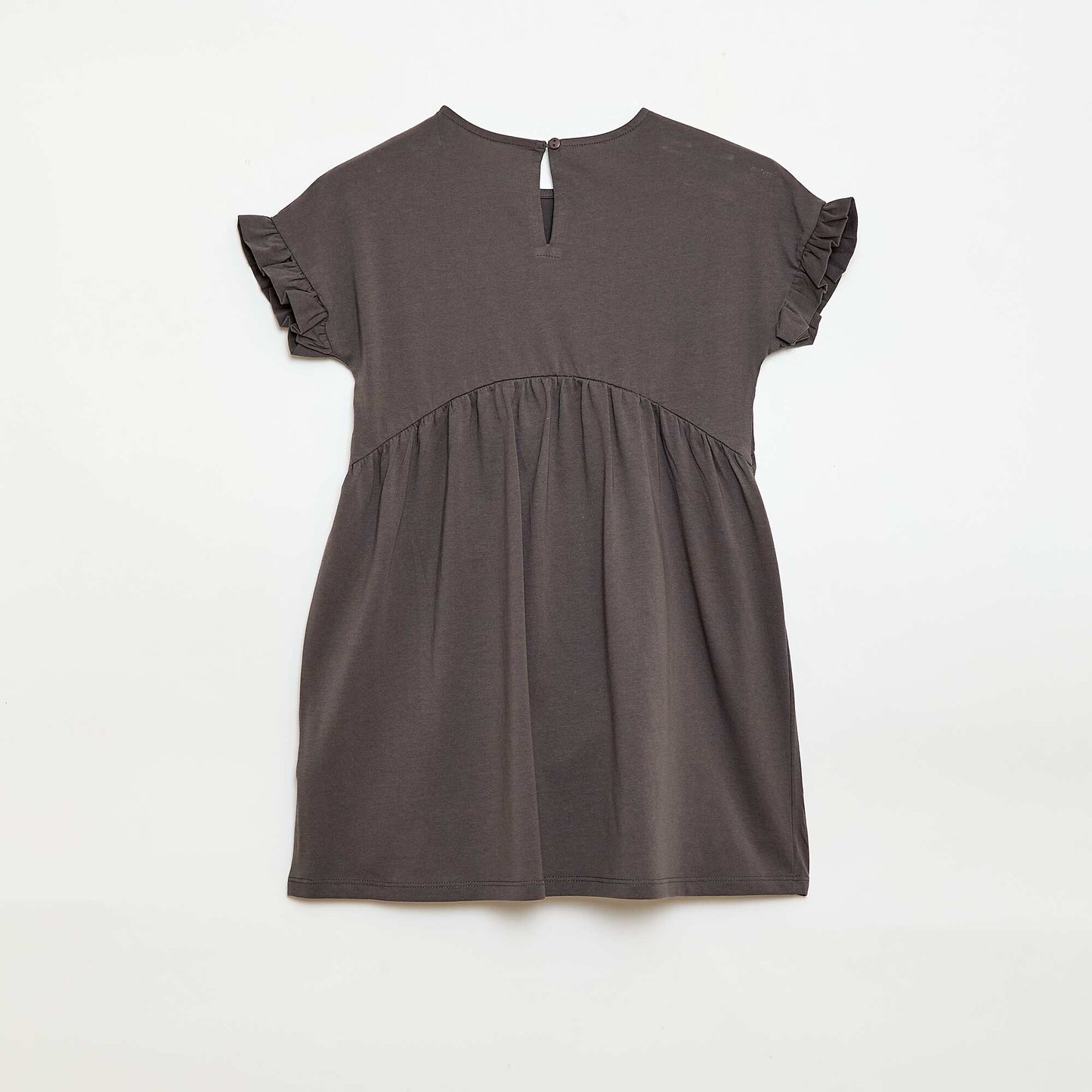 Leopard print T-shirt dress GREY