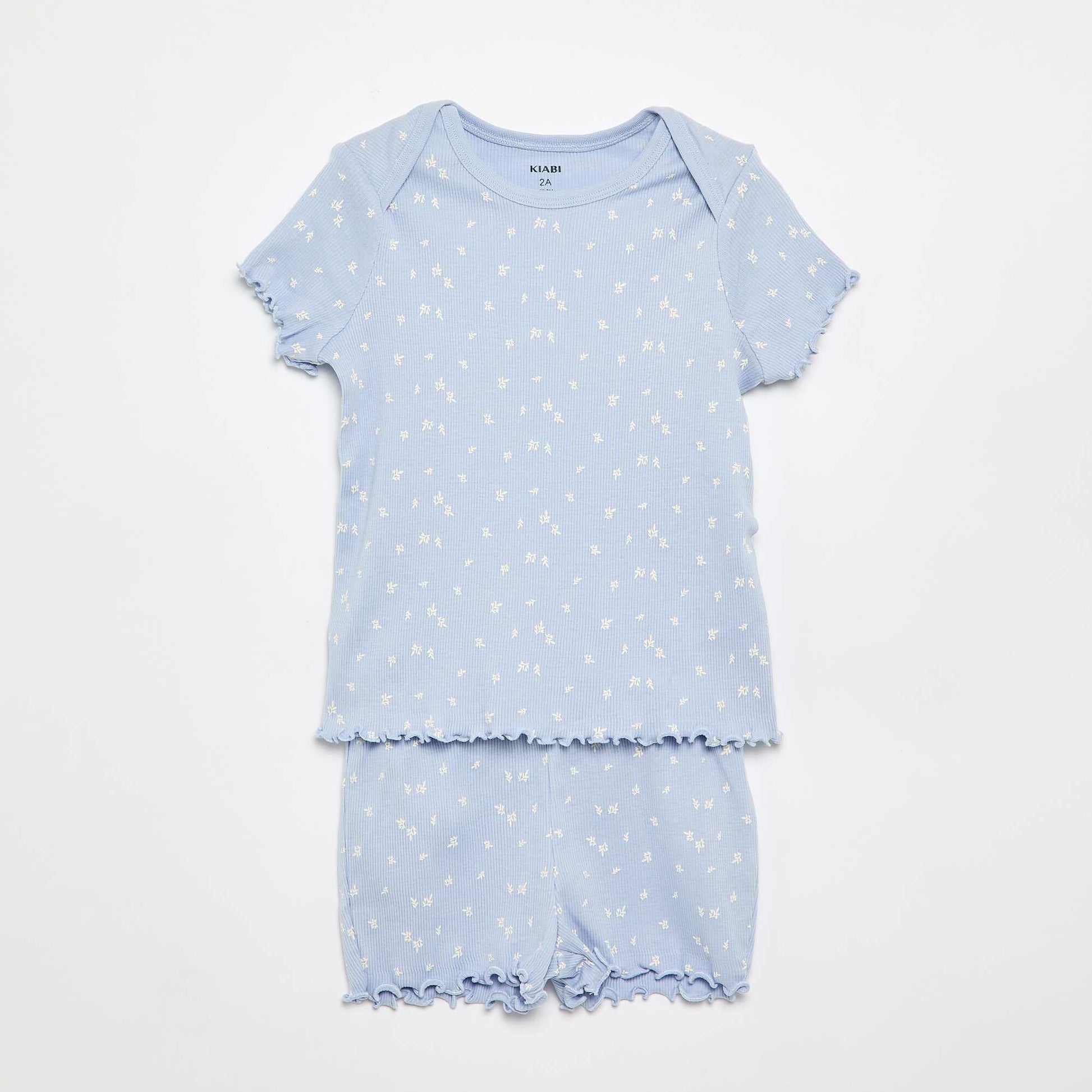 Short Pajama Set - T-shirt + Shorts - 2 Piece BLUE
