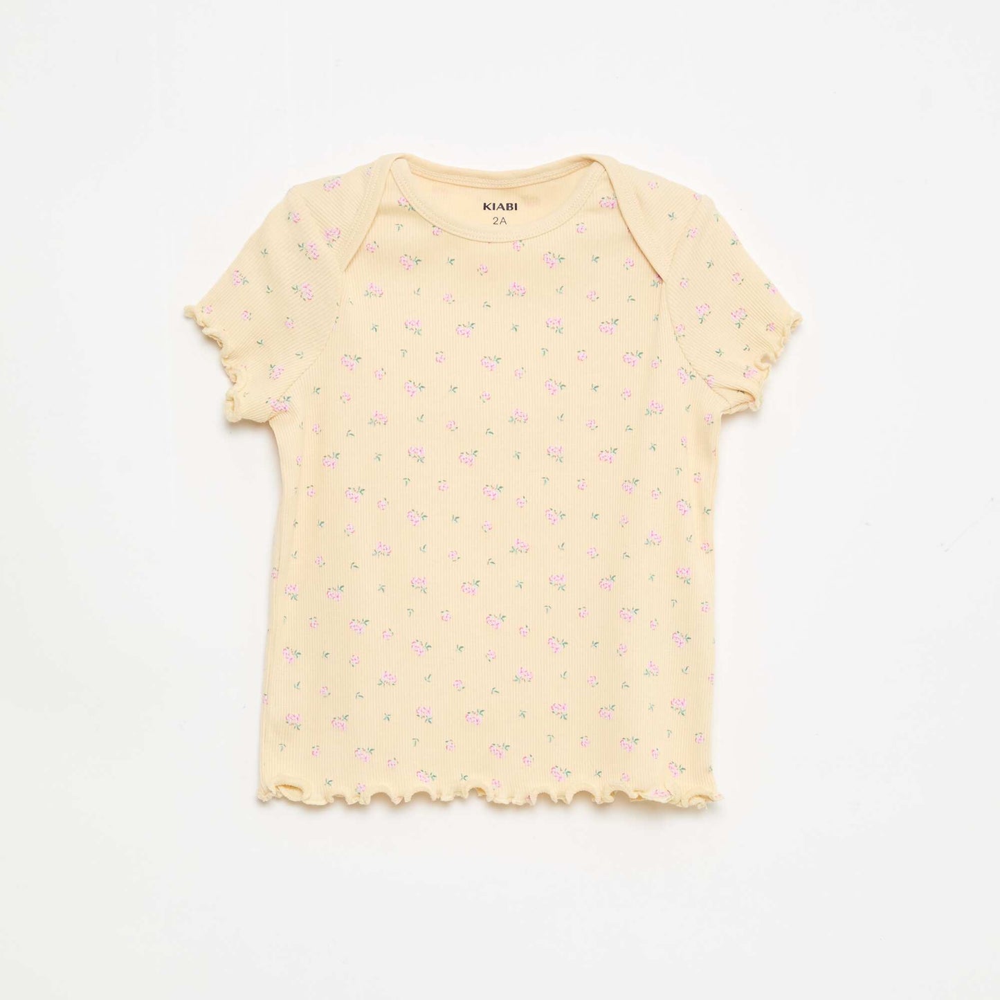 طقم بيجامة قصيرة - تي شيرت + شورت - قطعتان باللون البيجي