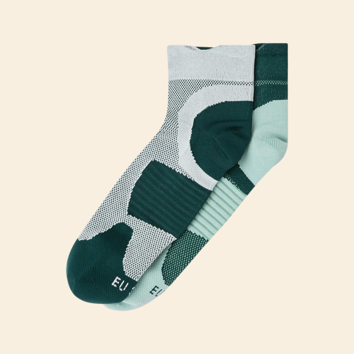 Pack of 2 pairs of cotton compression socks GREEN