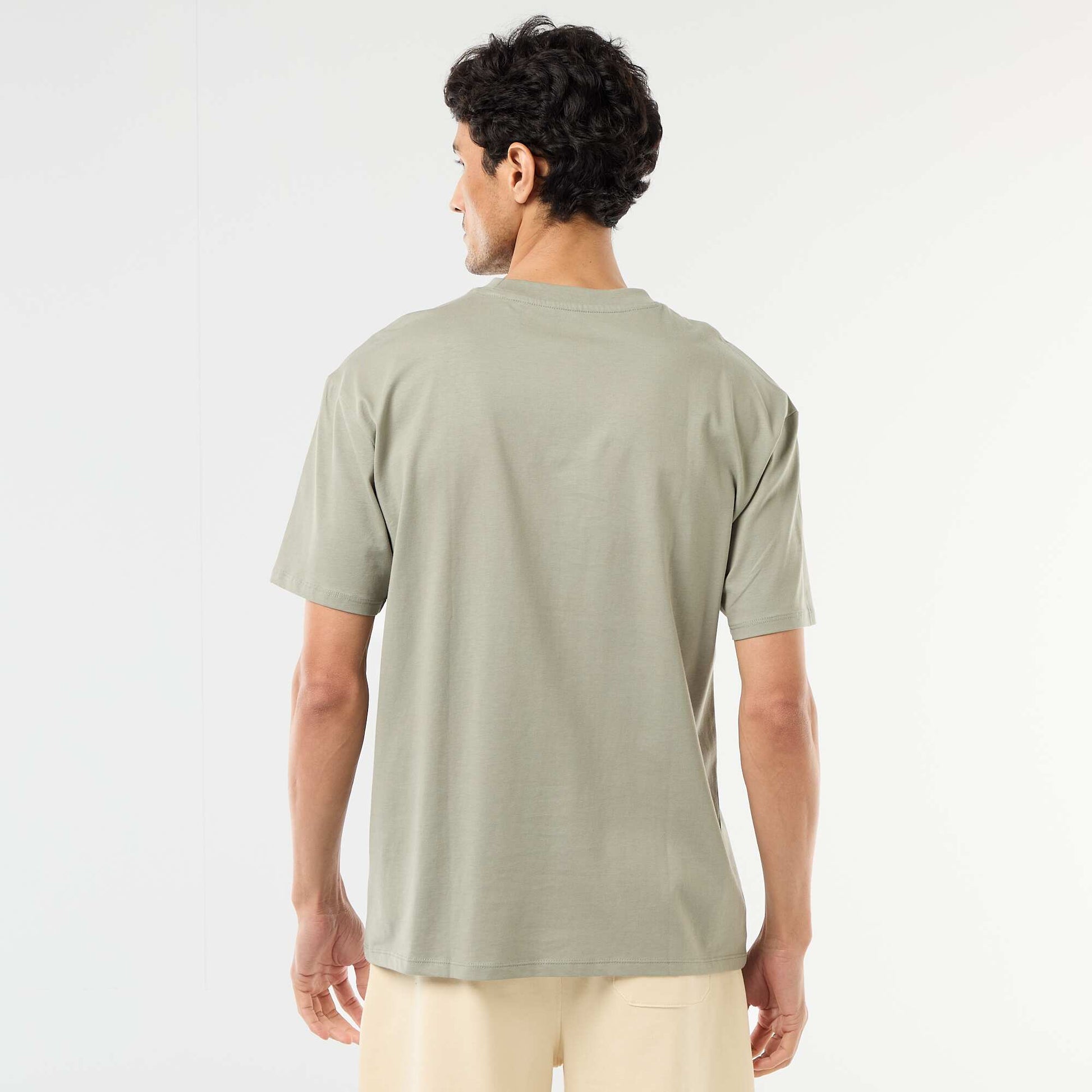 Comfort Fit / Oversized Plain T-shirt GREEN