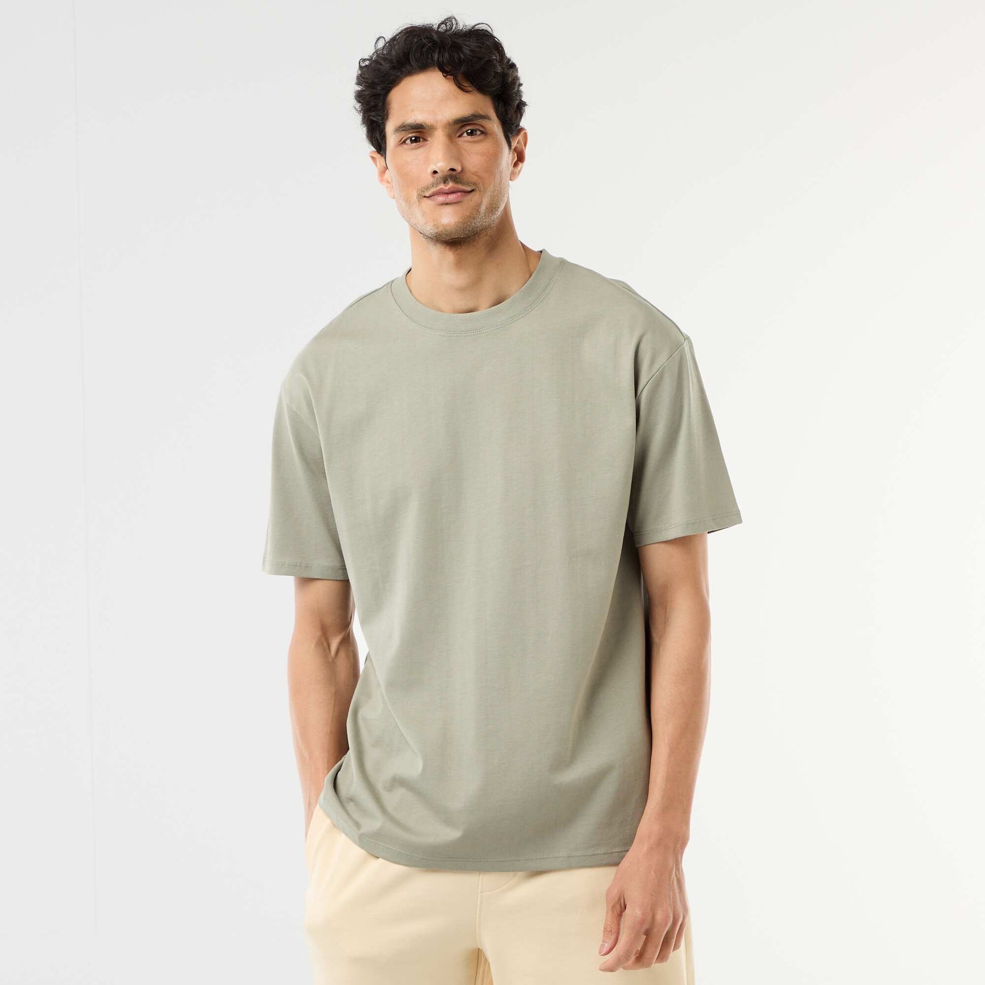 Comfort Fit / Oversized Plain T-shirt GREEN