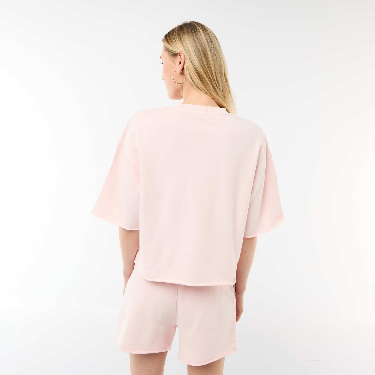 3/4 Sleeve French Terry T-shirt PINK
