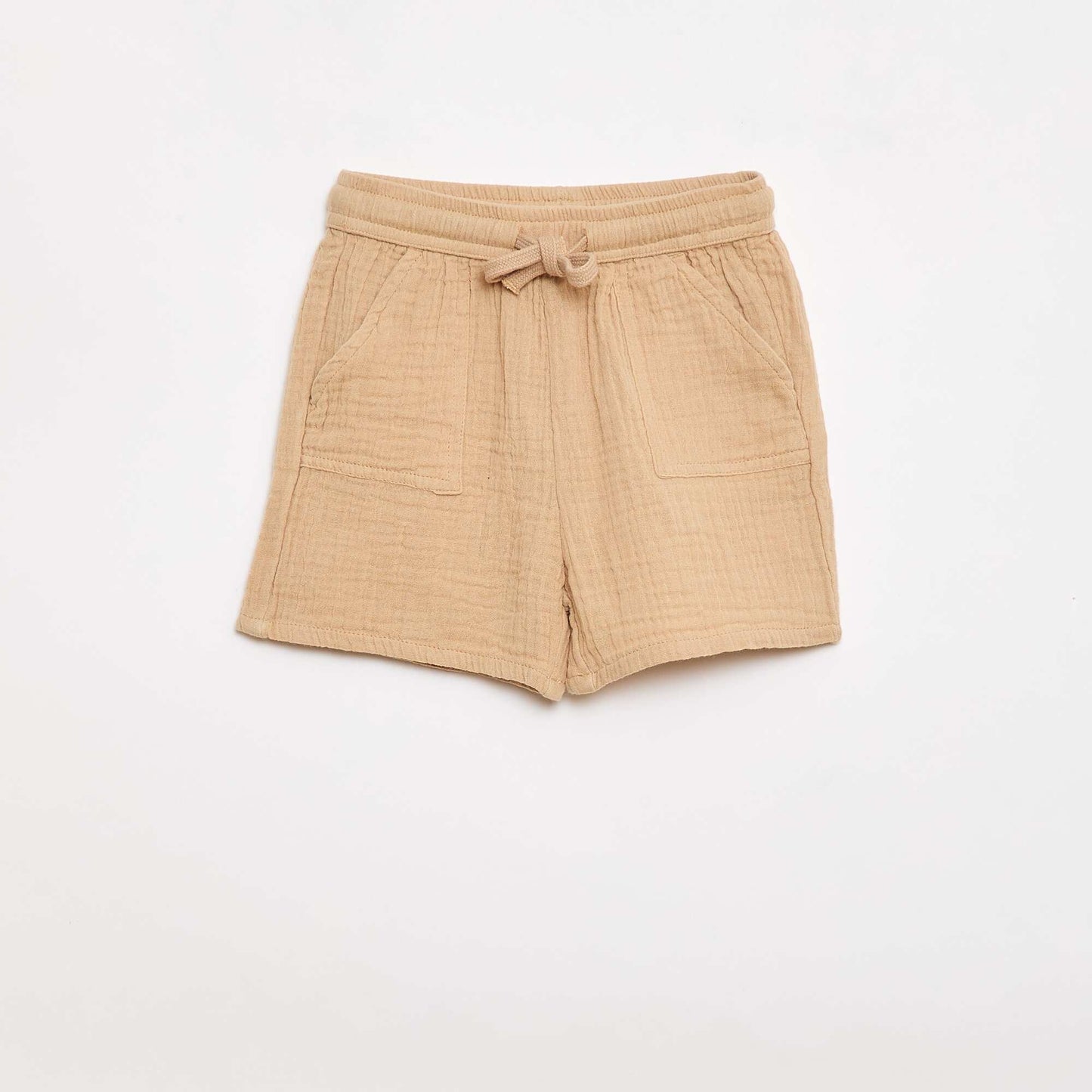 Two-piece shirt and shorts set BEIGE