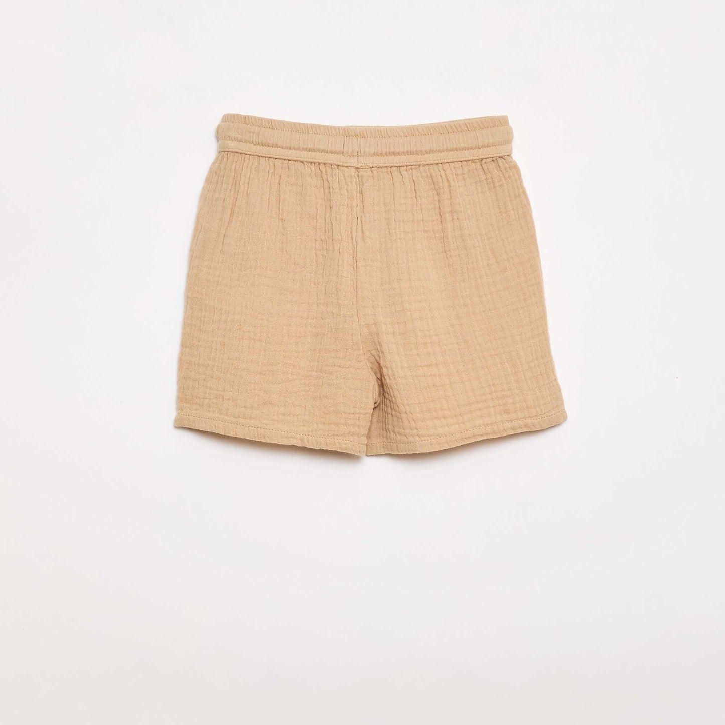 Two-piece shirt and shorts set BEIGE
