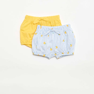 2-pack shorts with decorative bows BLUE