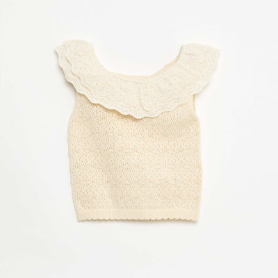 Sleeveless Knit Sweater ECRU