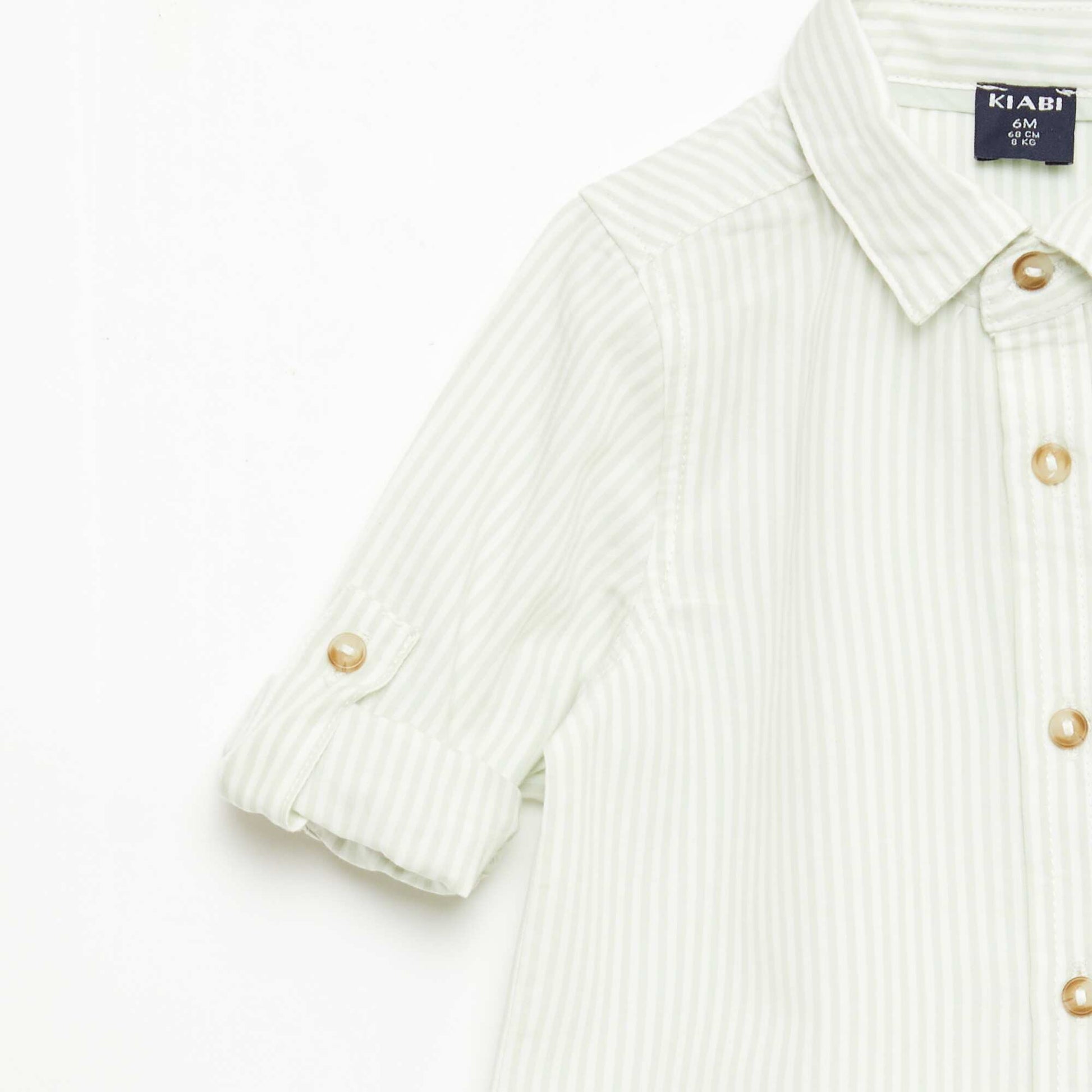 Cotton Shirt with Detachable Bow Tie WHITE