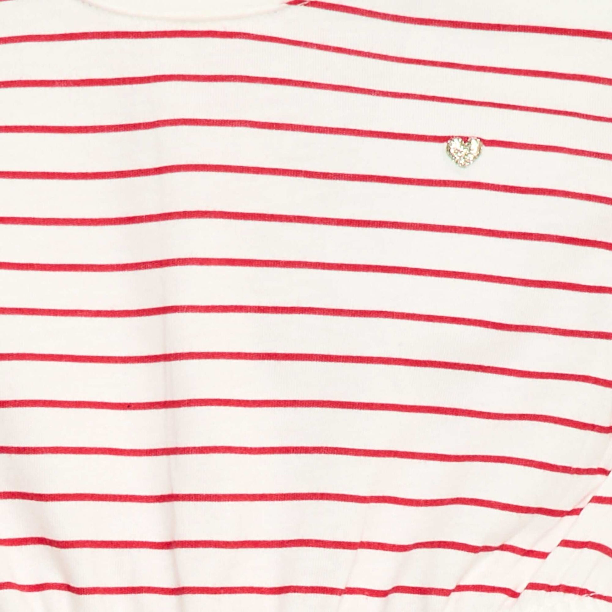 Short-Sleeved Cotton Jersey Dress WHITE