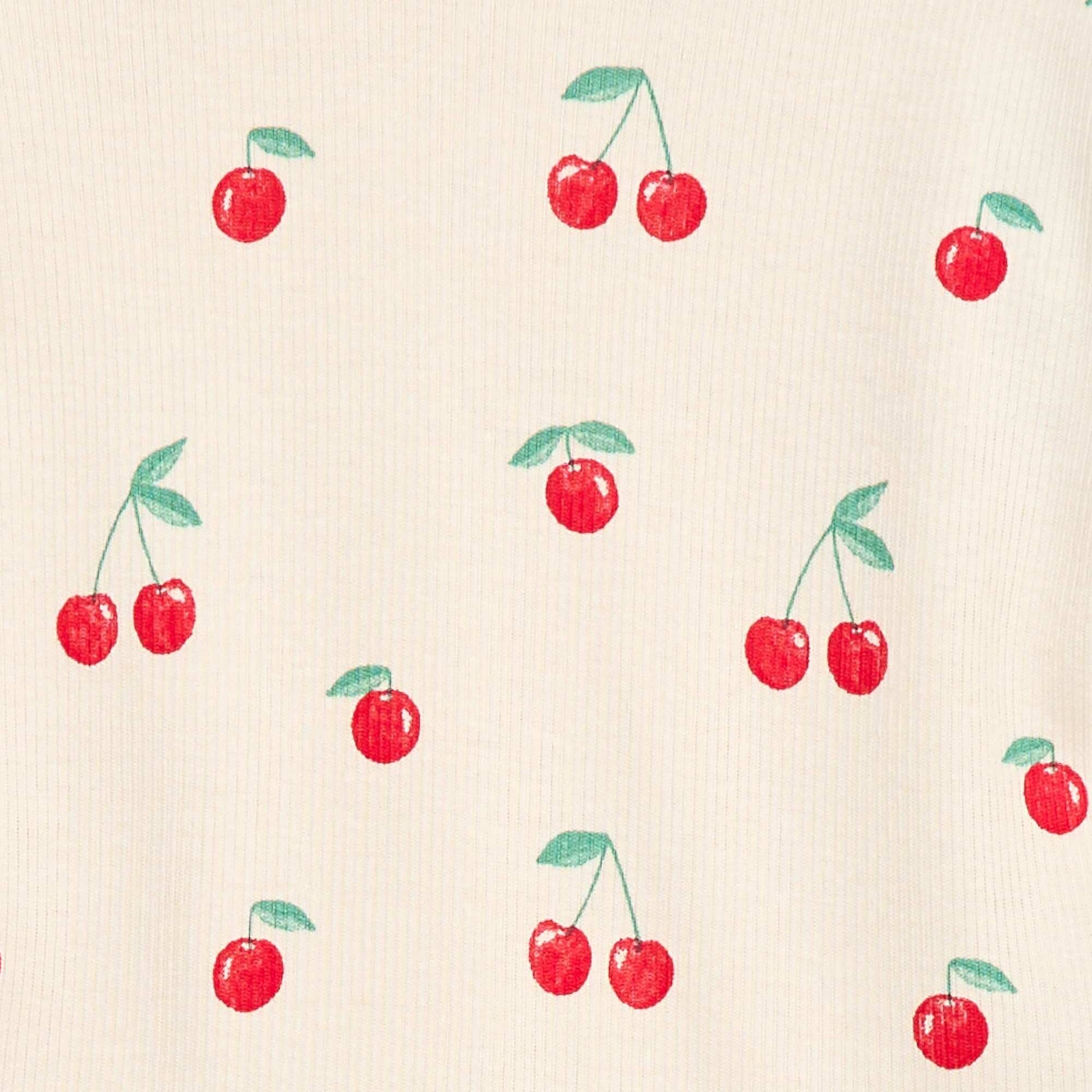 Ribbed T-shirt with Short Flutter Sleeves WHITE