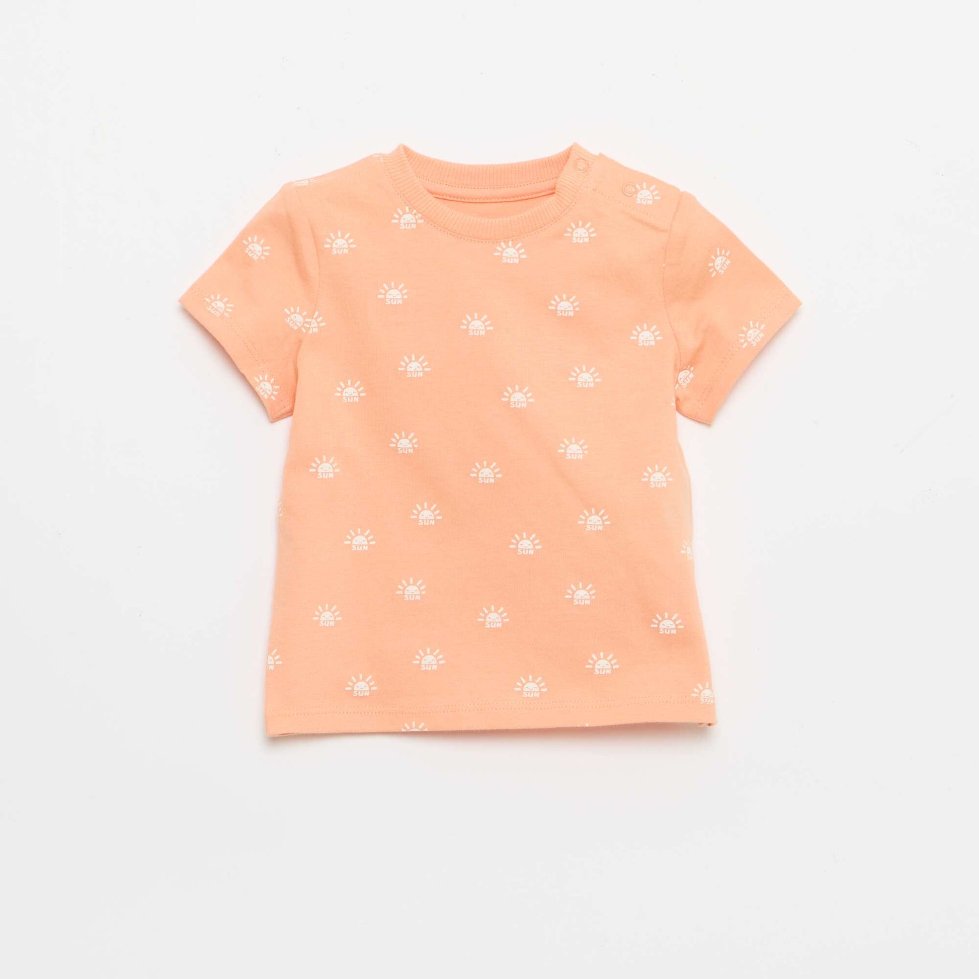 Plain Cotton Jersey T-shirt ORANGE