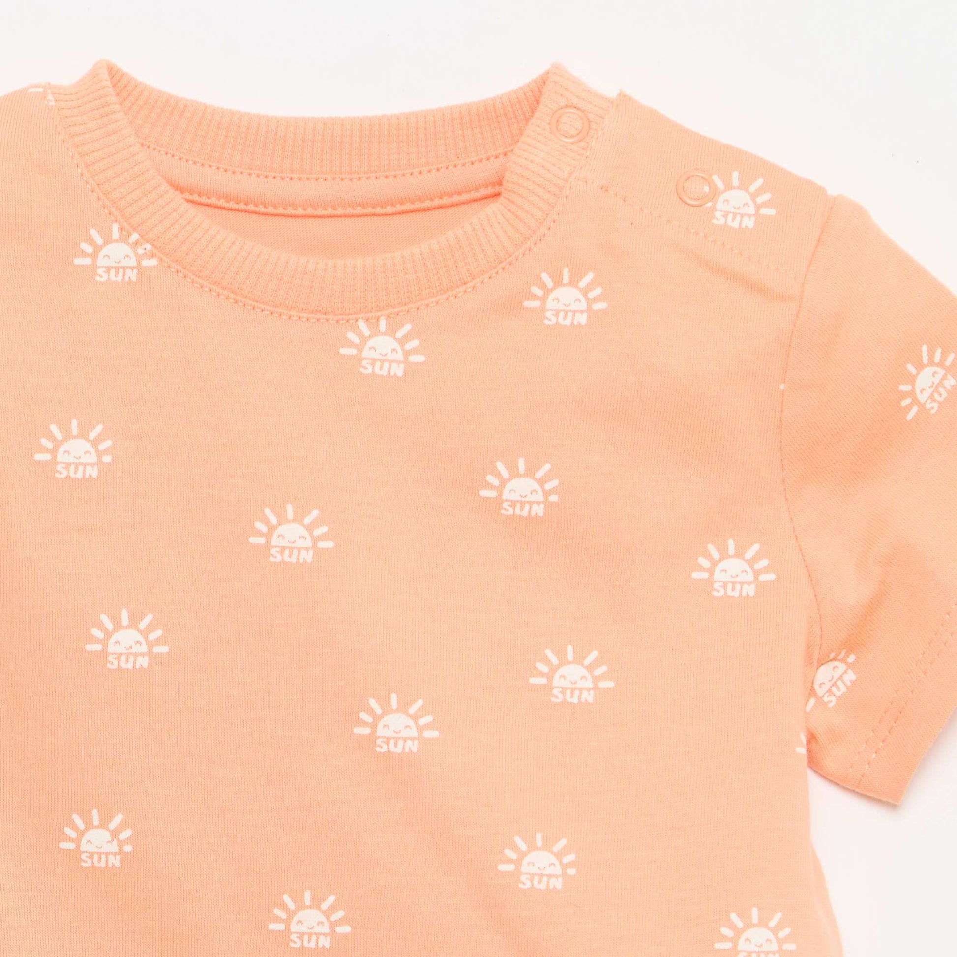 Plain Cotton Jersey T-shirt ORANGE