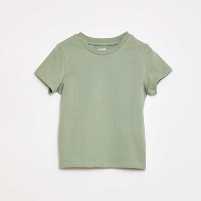 Plain Cotton Jersey T-shirt BLUE