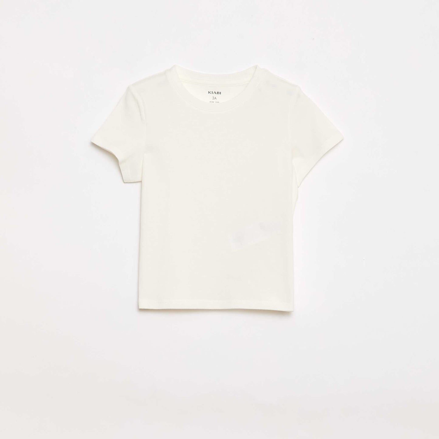 Plain Cotton Jersey T-shirt WHITE