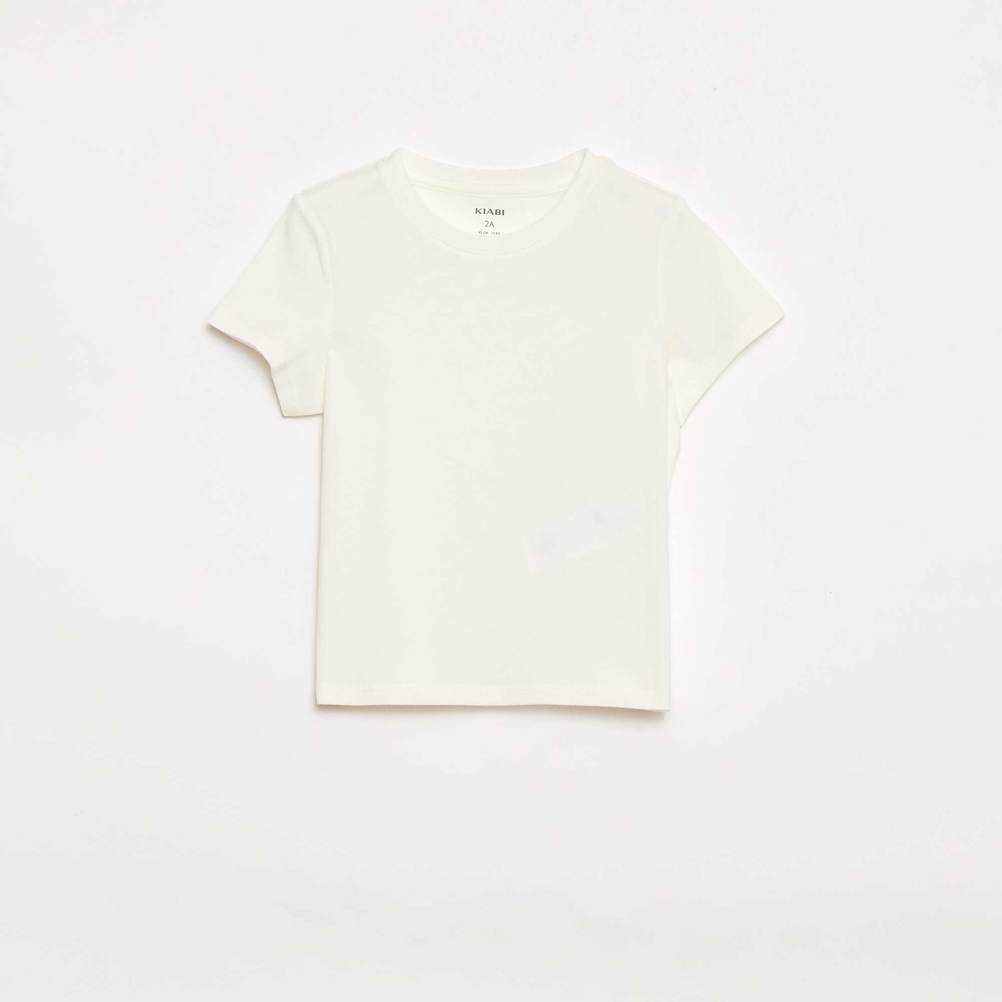 Plain Cotton Jersey T-shirt WHITE