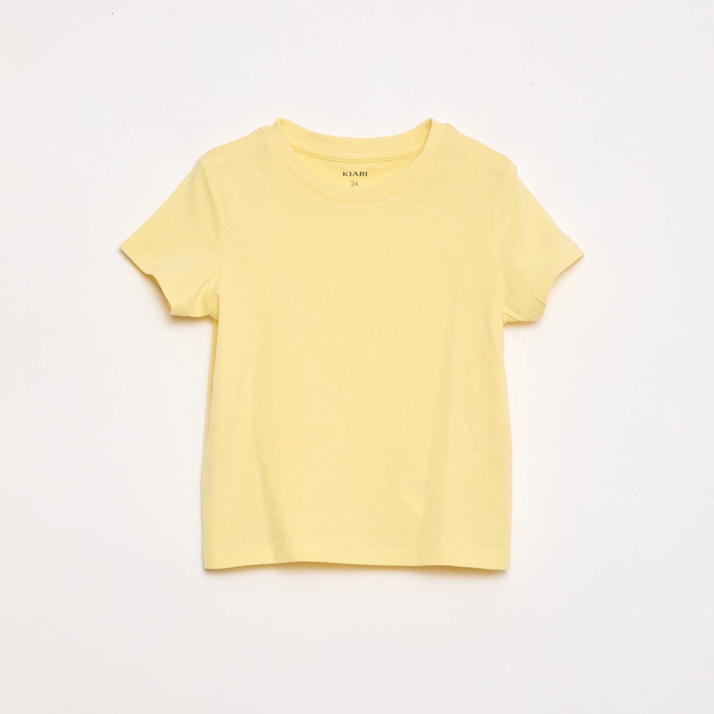 Plain Cotton Jersey T-shirt YELLOW
