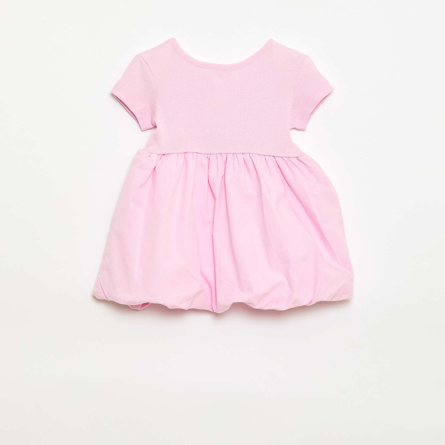 Short-Sleeve Bubble Dress PINK