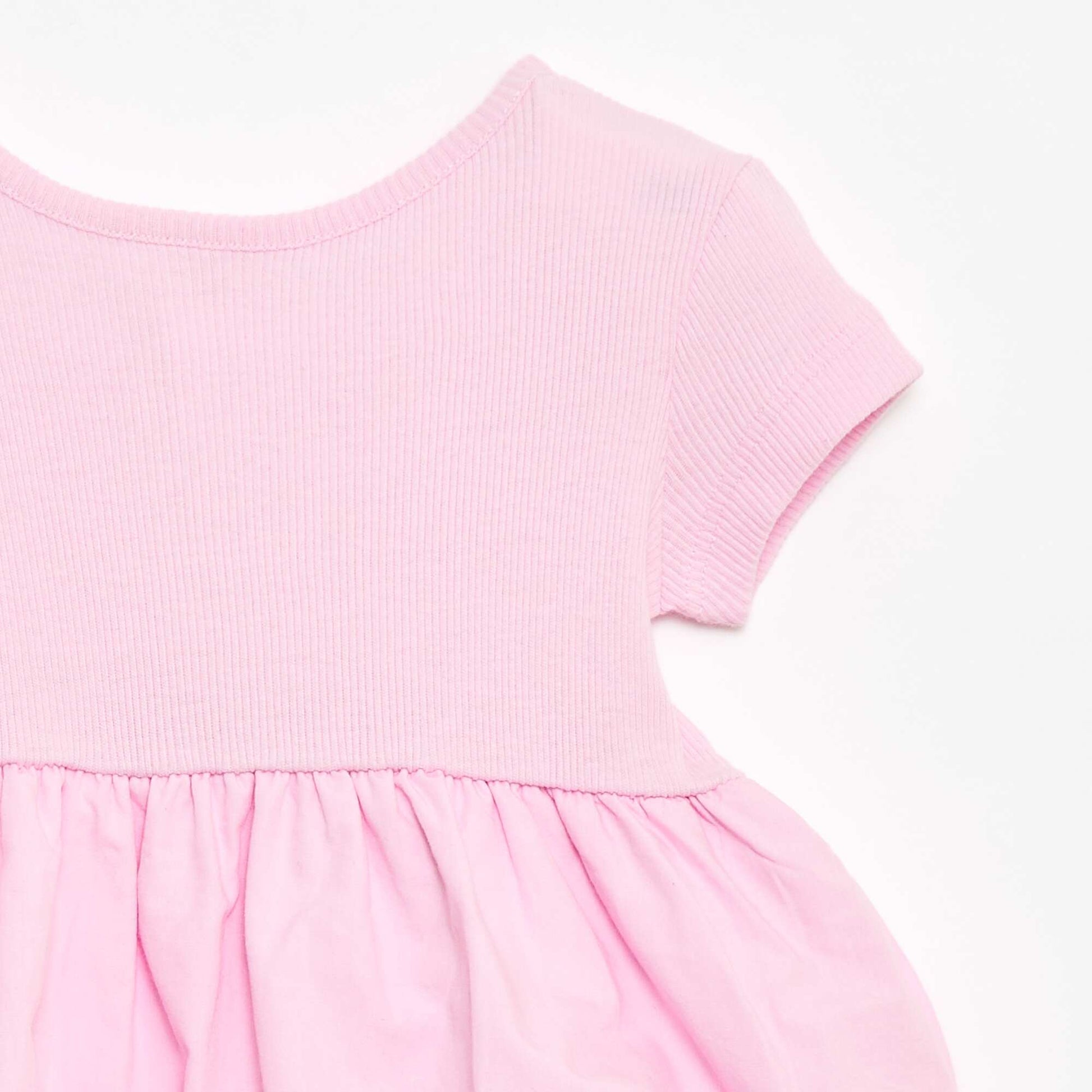 Short-Sleeve Bubble Dress PINK