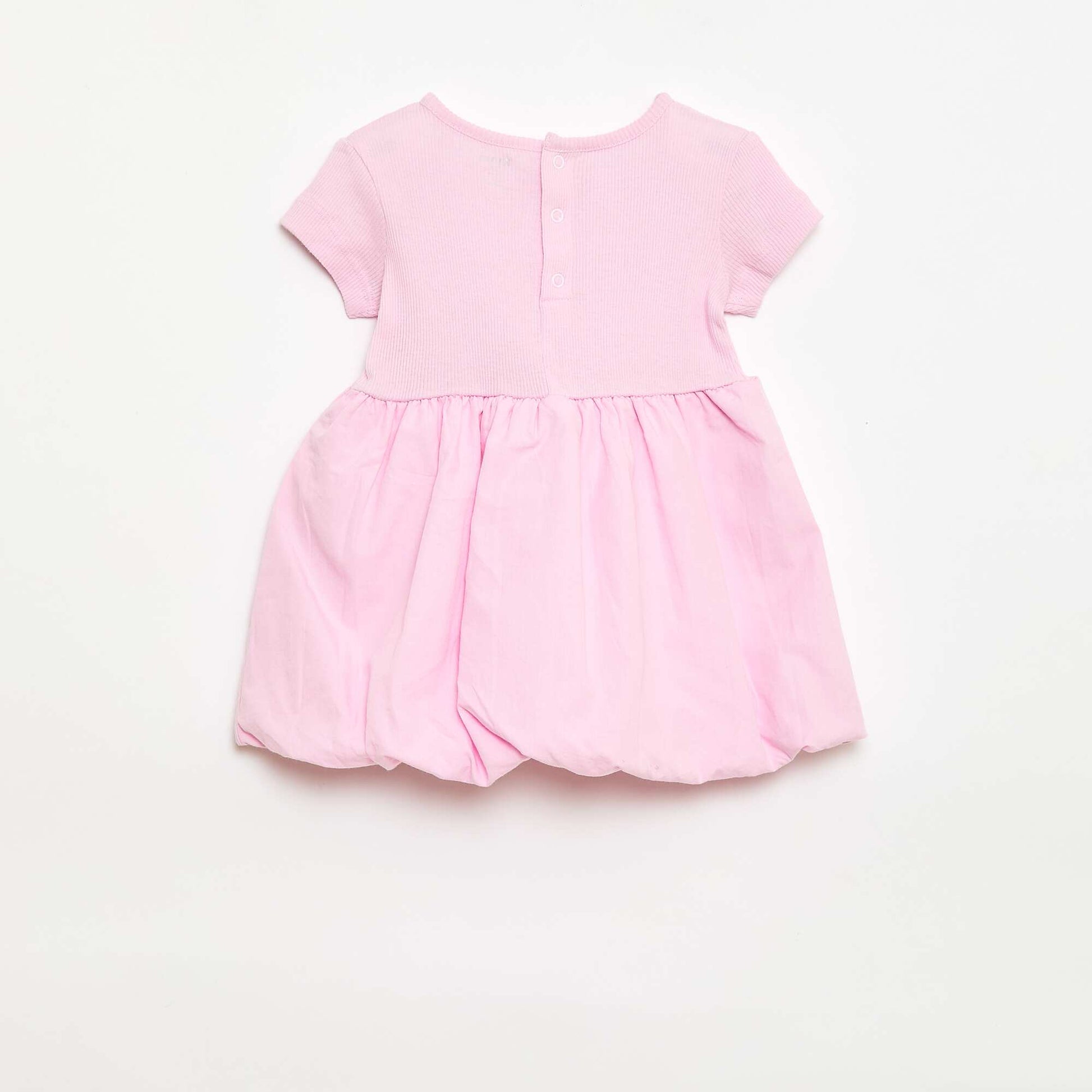 Short-Sleeve Bubble Dress PINK