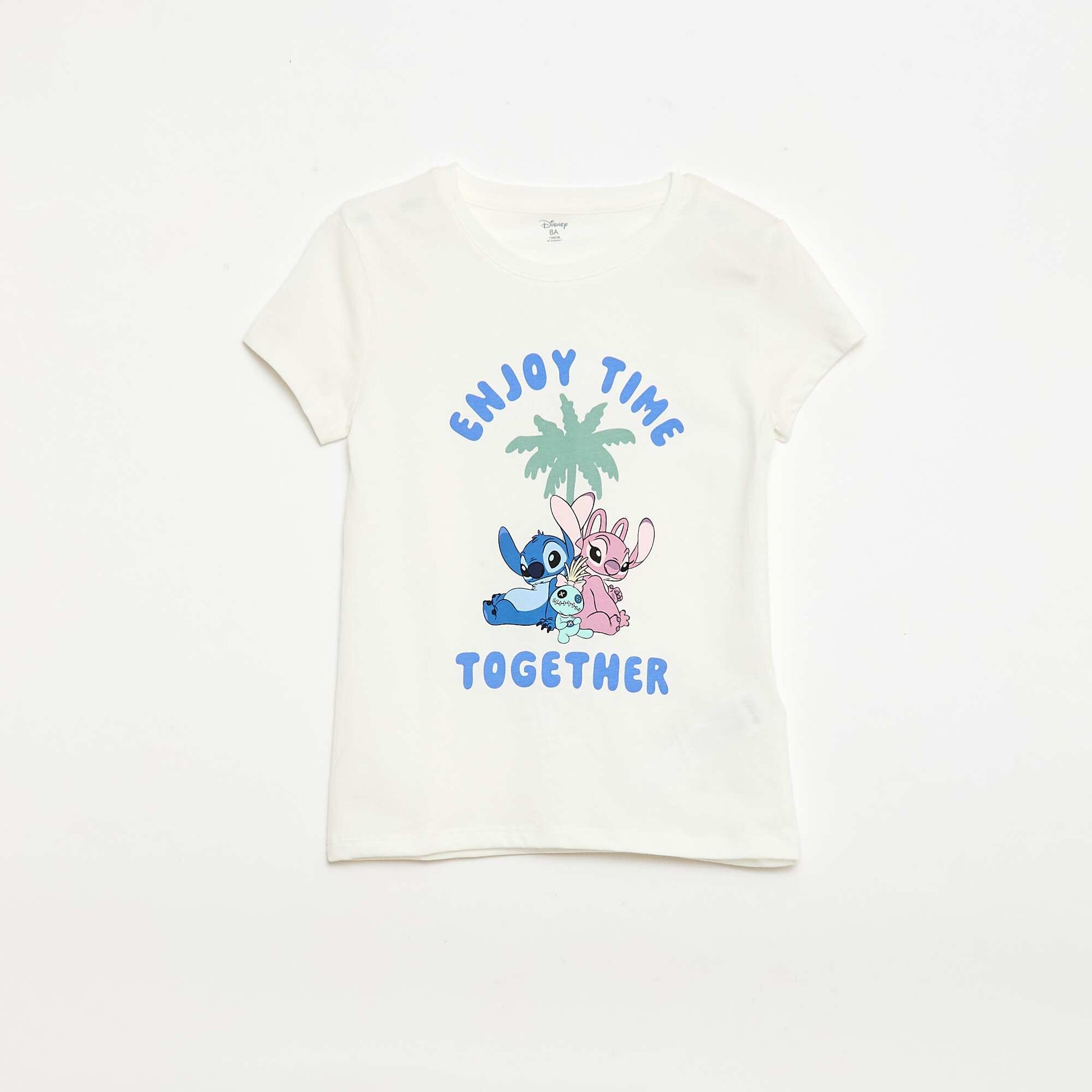 'Disney' 2-Piece Pajama Set: Shorts + T-shirt WHITE
