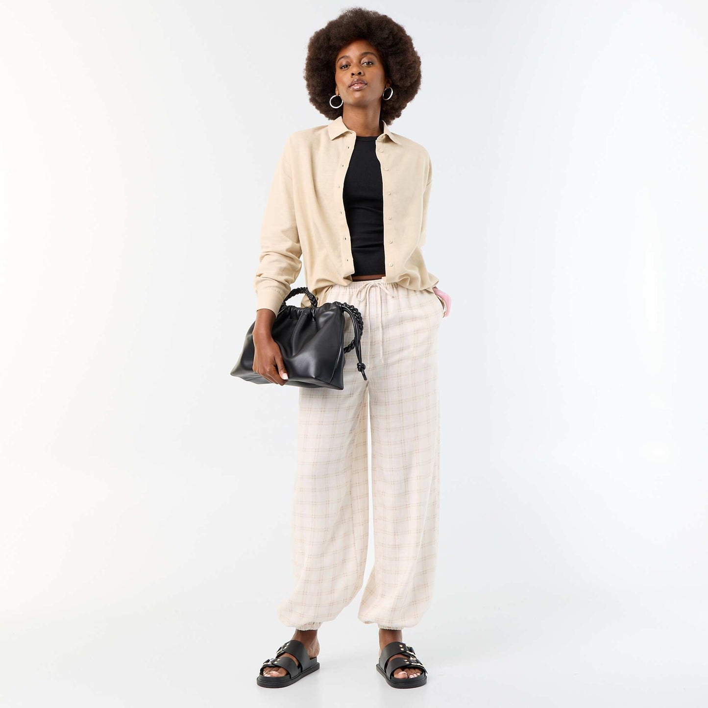 Blended Linen Shirt BEIGE