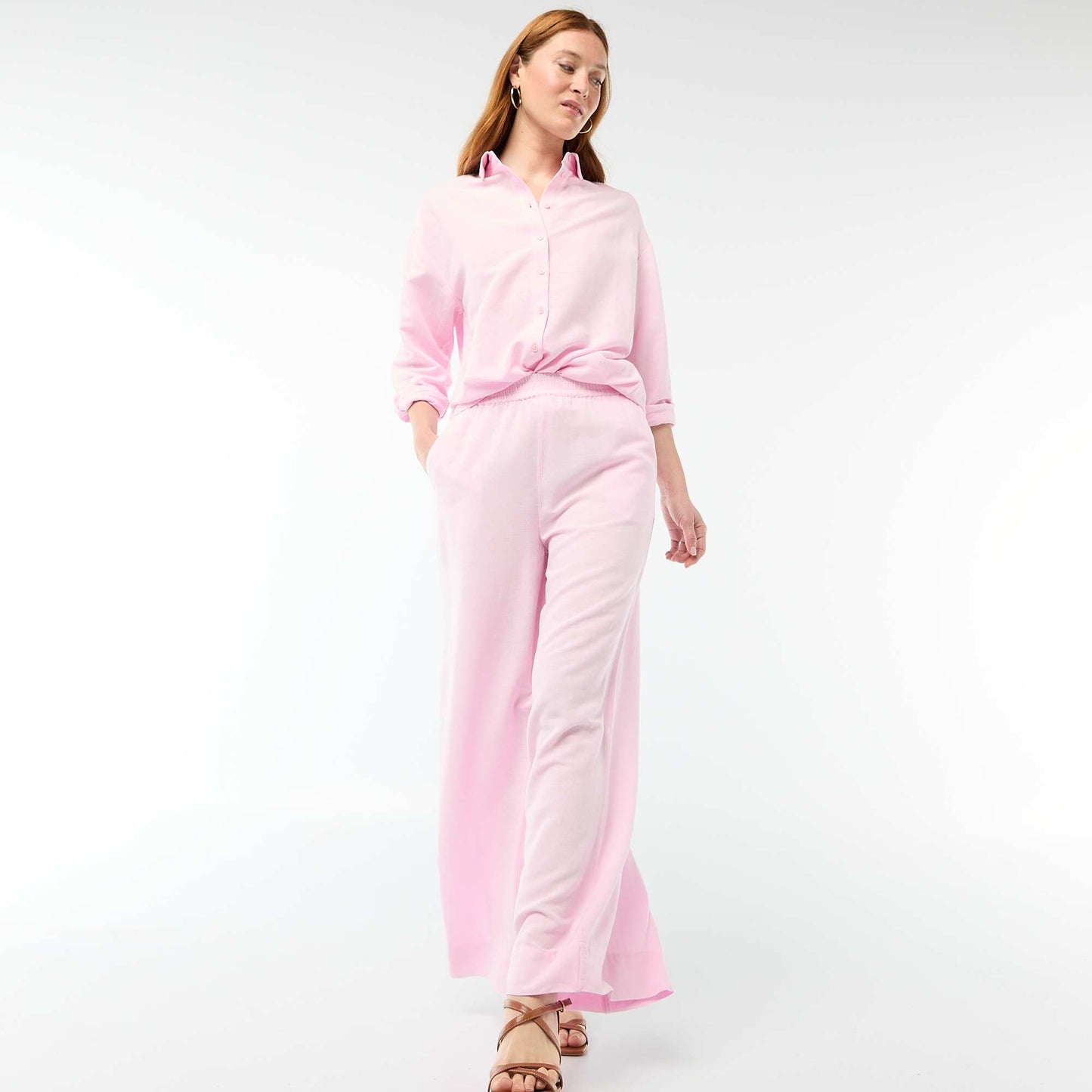 Blended Linen Shirt PINK