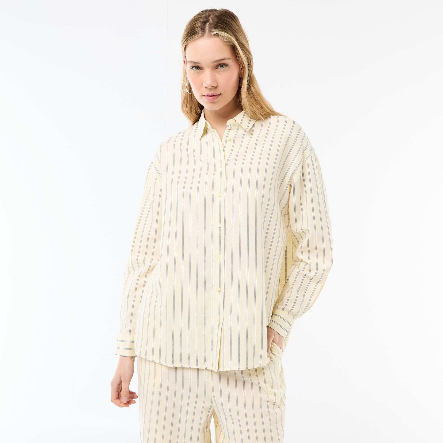 Blended Linen Shirt YELLOW