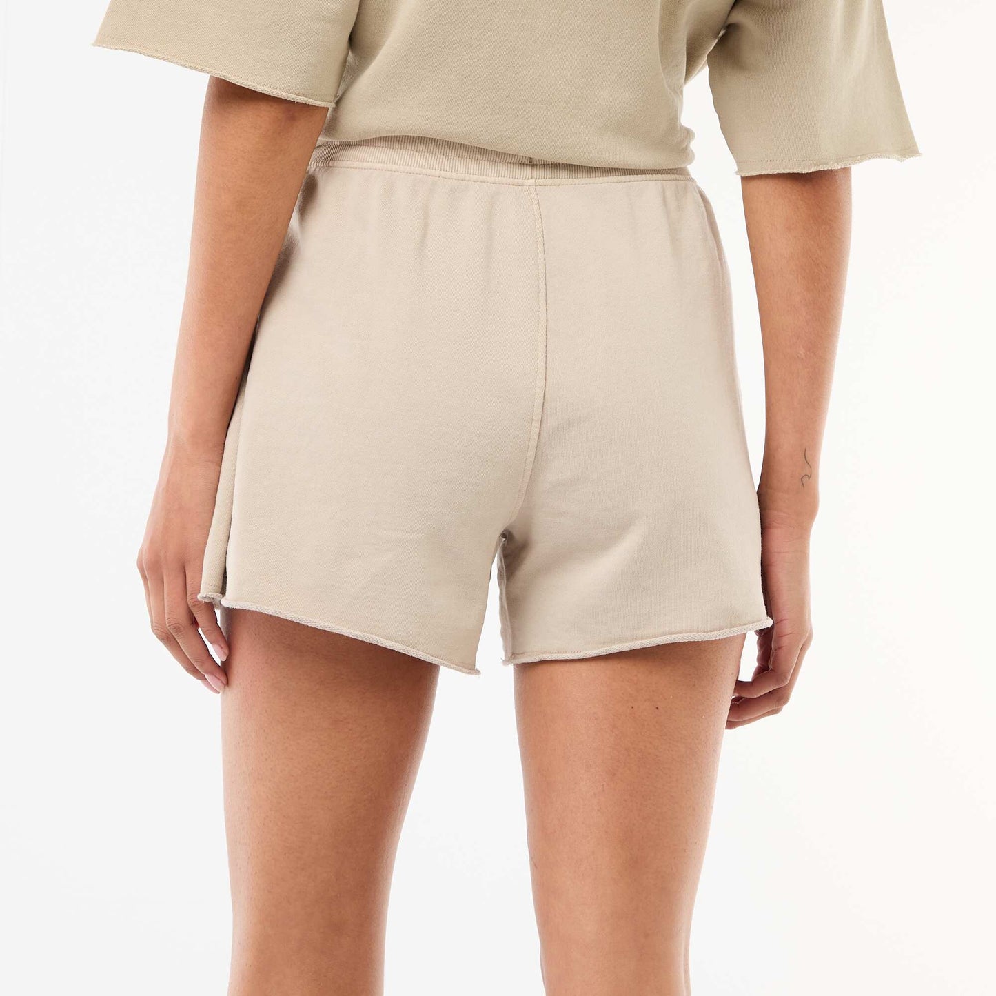 Plain French Terry Shorts BEIGE