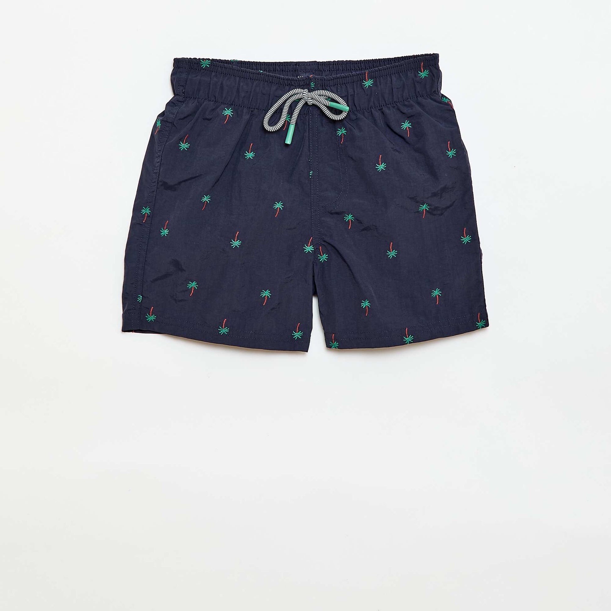 Tropical All-Over Print Swim Bermuda Shorts BLUE