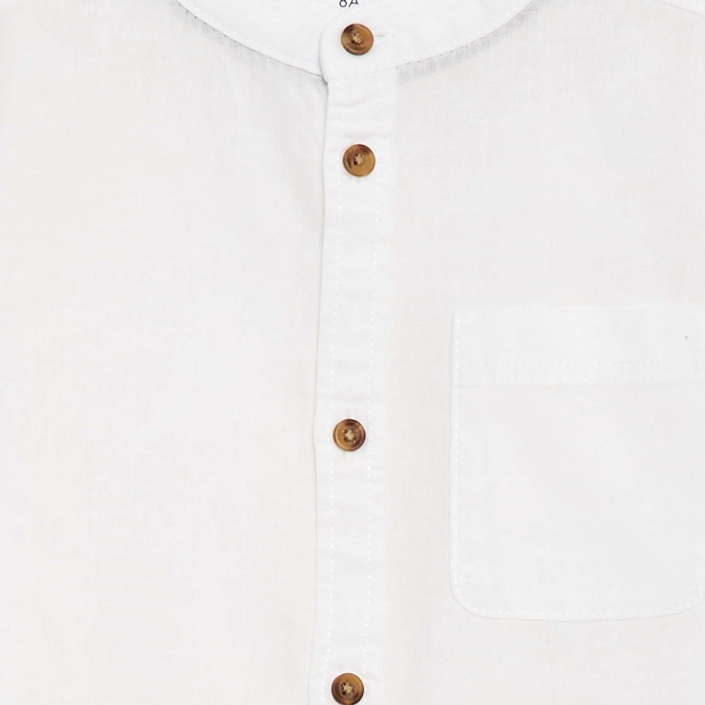 Striped linen blend shirt WHITE