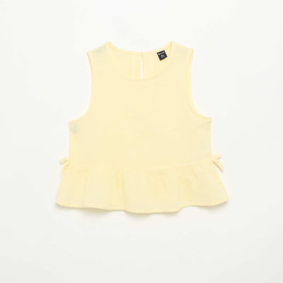Striped blouse with fancy bows YELLOW