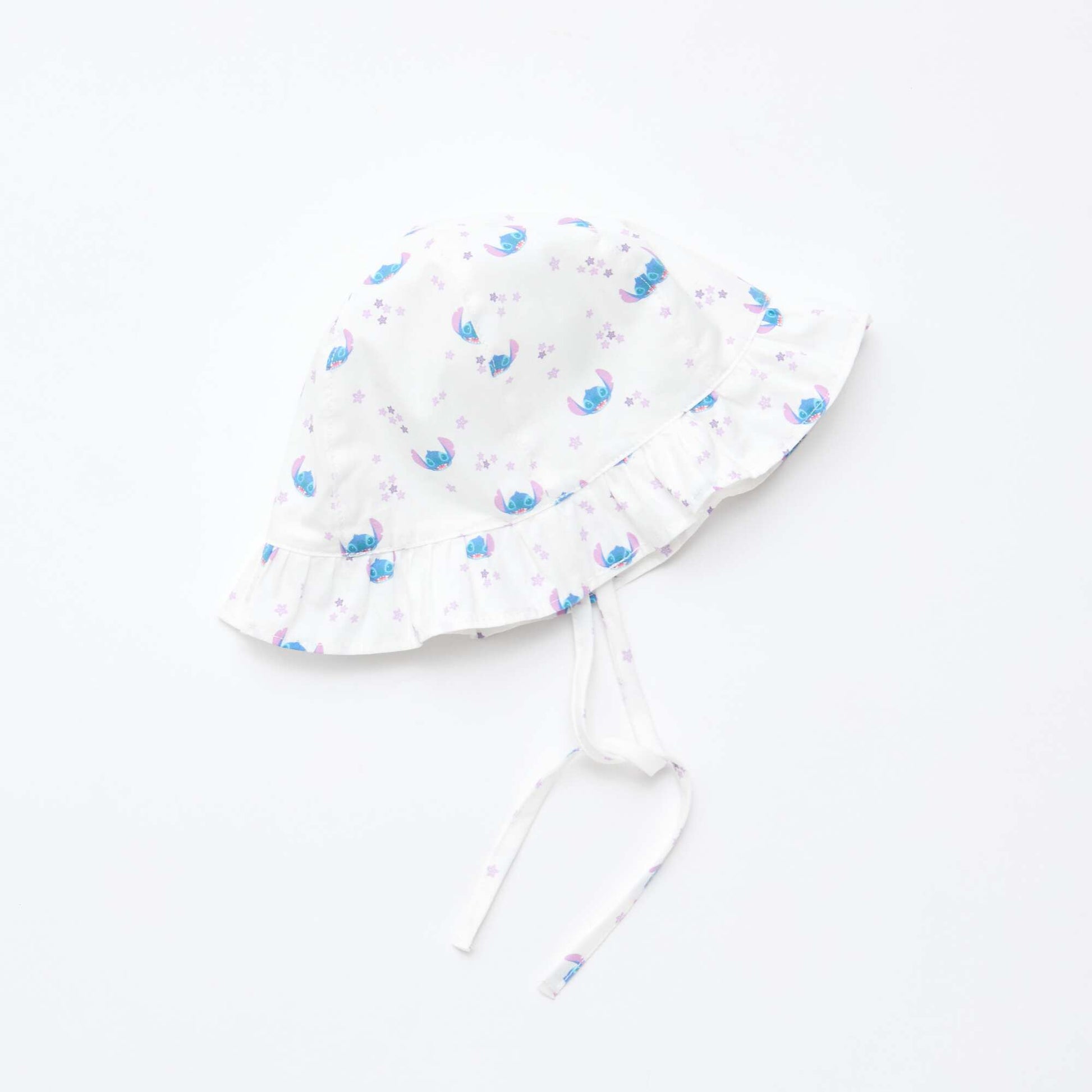 قبعة ديزني "ستيتش" ذات الحواف العريضة والأربطة الزرقاء