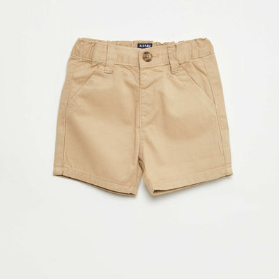 Chino Shorts with Adjustable Waist BROWN / MEDIUM BROWN