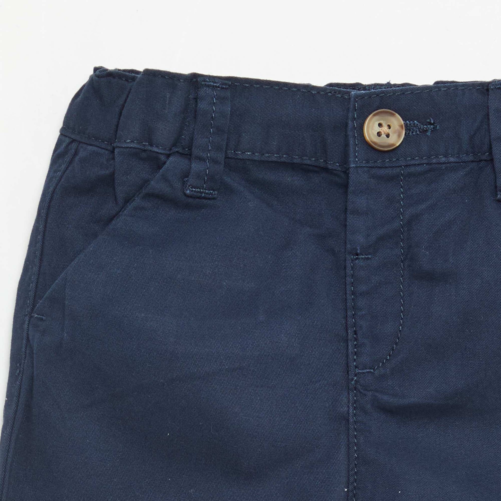 Chino Shorts with Adjustable Waist NAVY