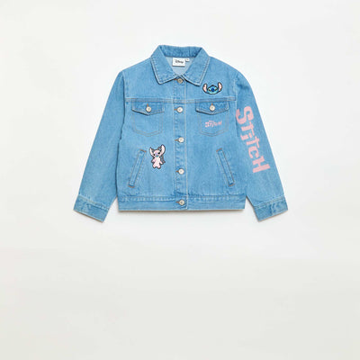 \'Stitch\' button-up denim jacket BLUE